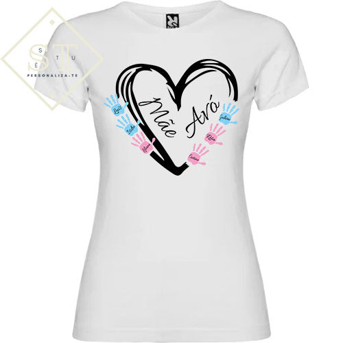 Mãe/Avó Coração com mãos - Sê-Tu